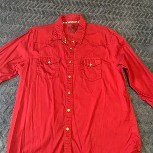 Mens Red Guess Shirt